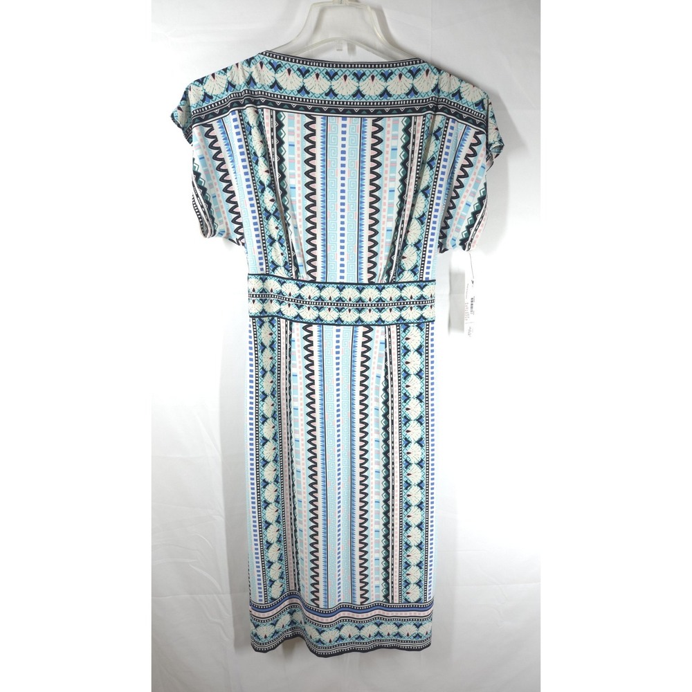 Maggy London Greek Key Print Sheath Dress Womens Size 4 US